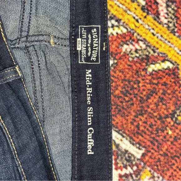 Signature by Levi Strauss Dark Blue Boyfriend Jeans - Picture 5 of 5